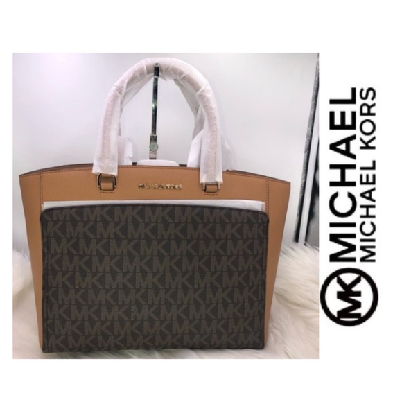Michael Kors Emmy Large Double Handle Tote - Signature Print and Colors 5218 - Picture 1 of 9